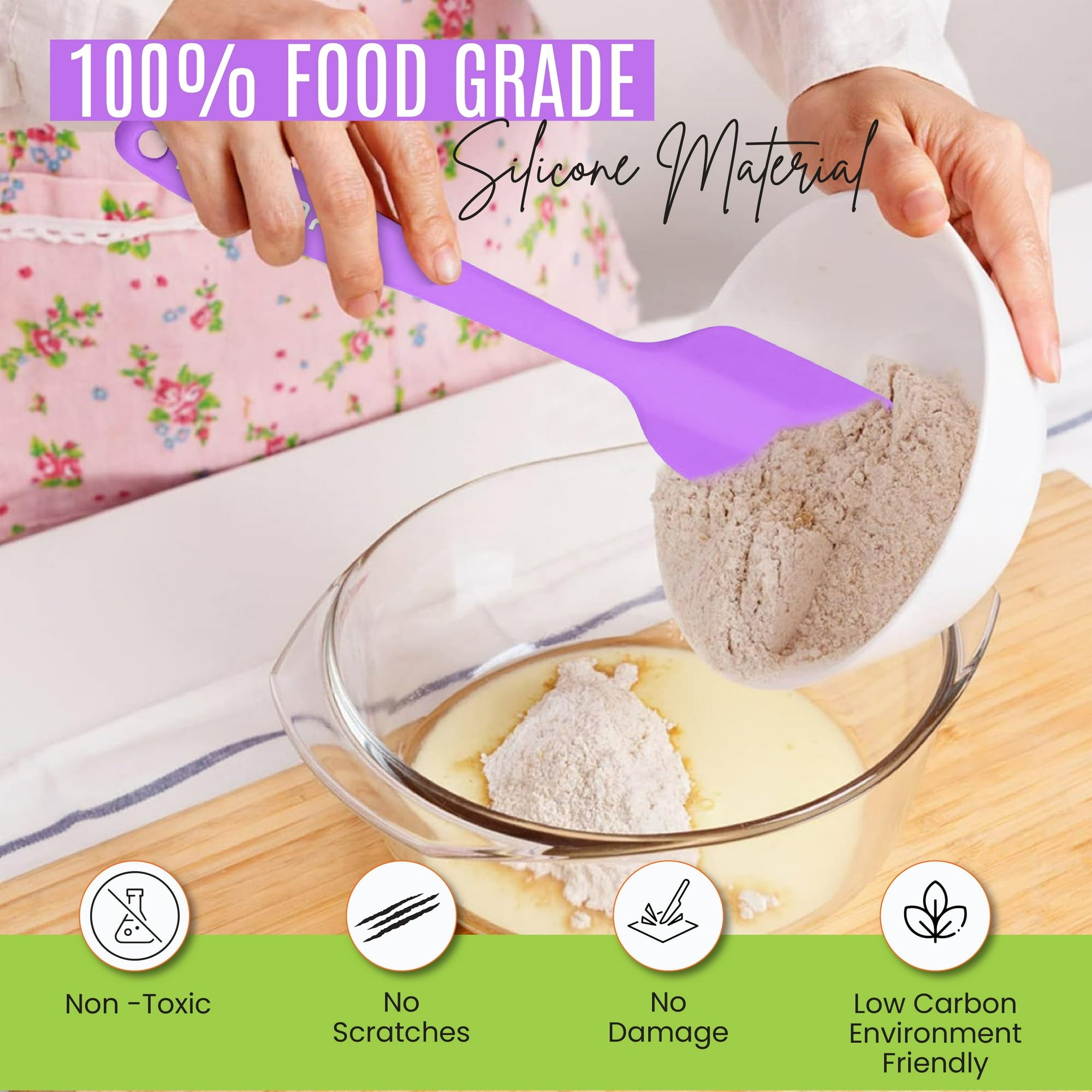 Silicone Spatula 11 inch 8 Piece Set