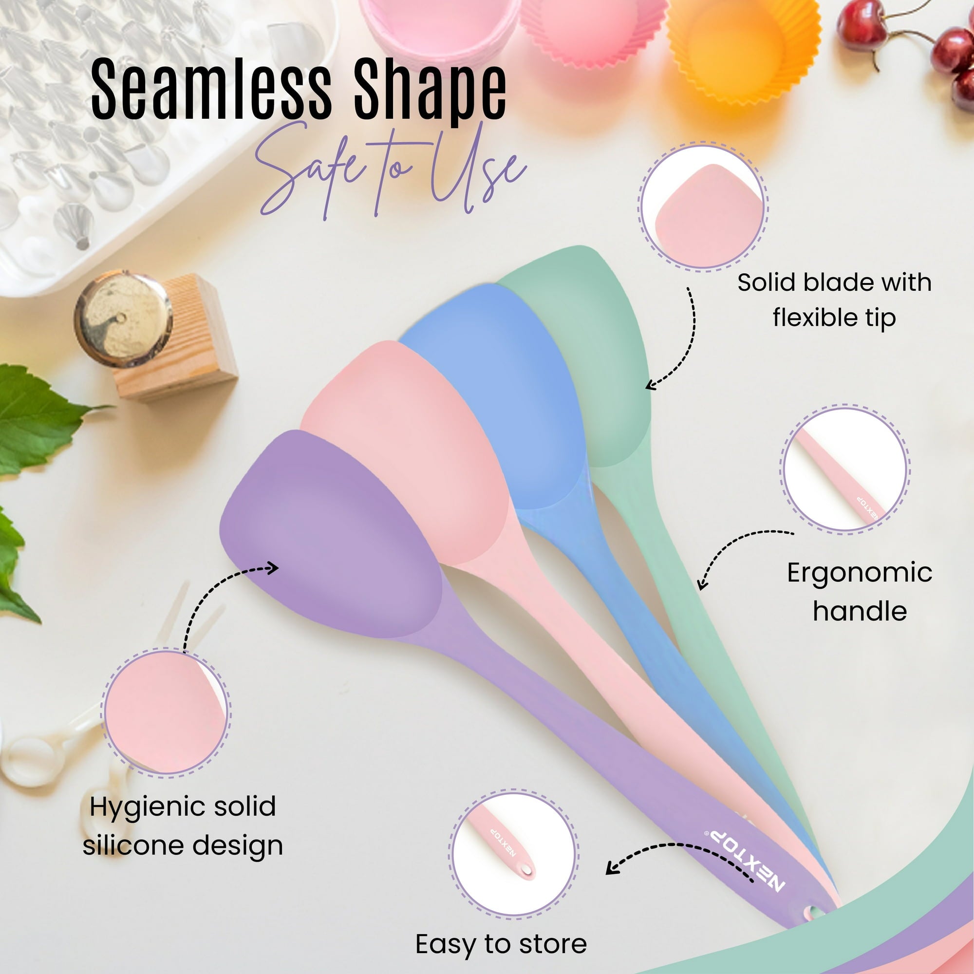 Silicone Spoon Spatula Set of 4