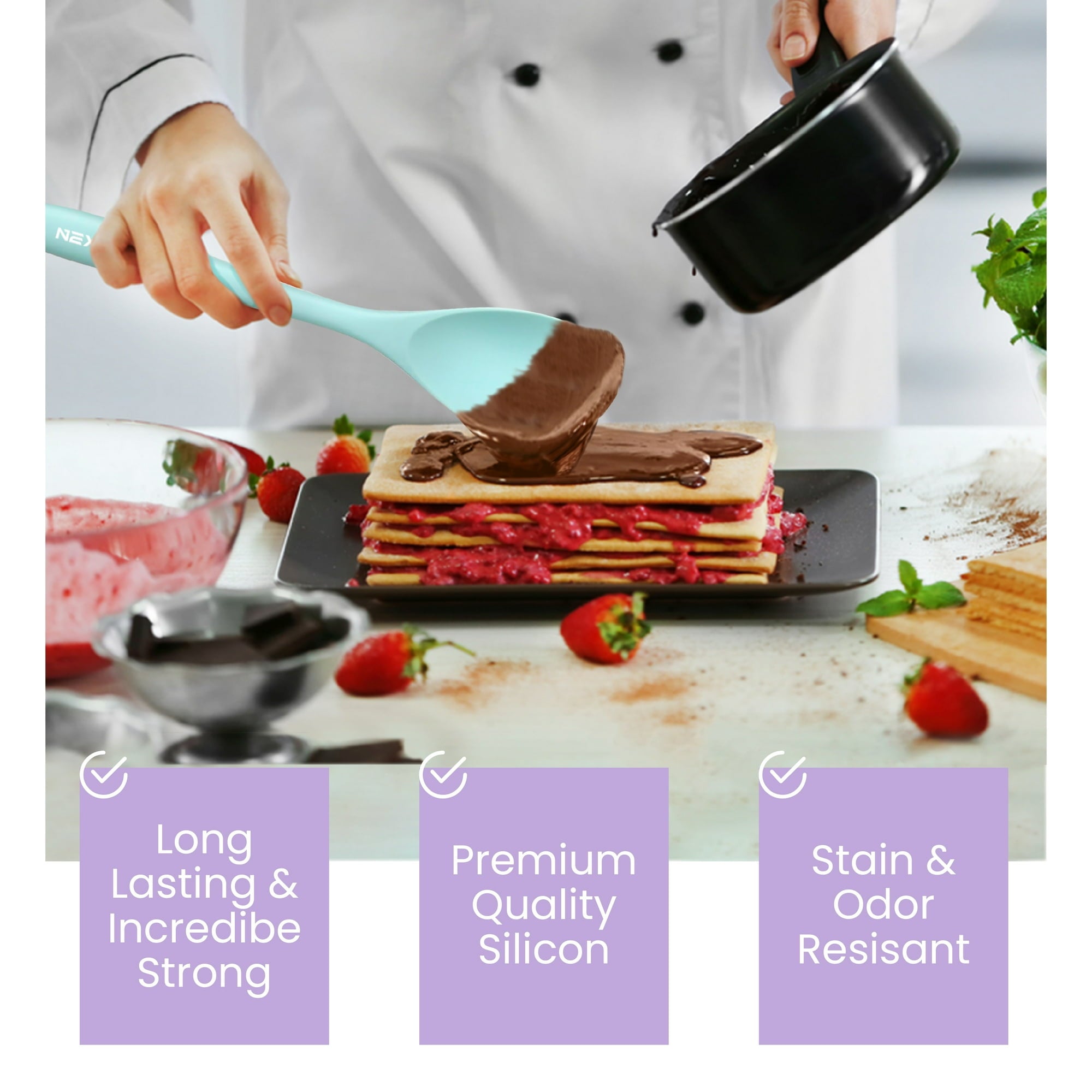 Silicone Spoon Spatula Set of 4
